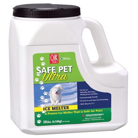 Milazzo Qik Joe Safe Pet Ultra Magnesium Chloride/Sodium Chloride Pet Friendly Pellet Ice Melt 10 lb 02083